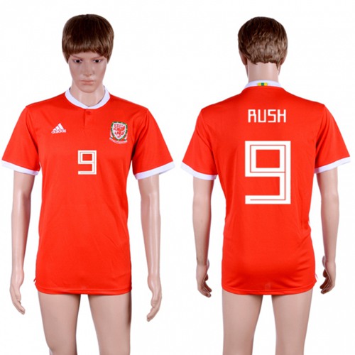 Wales #9 Rush Red Home Soccer Club Jersey - Click Image to Close